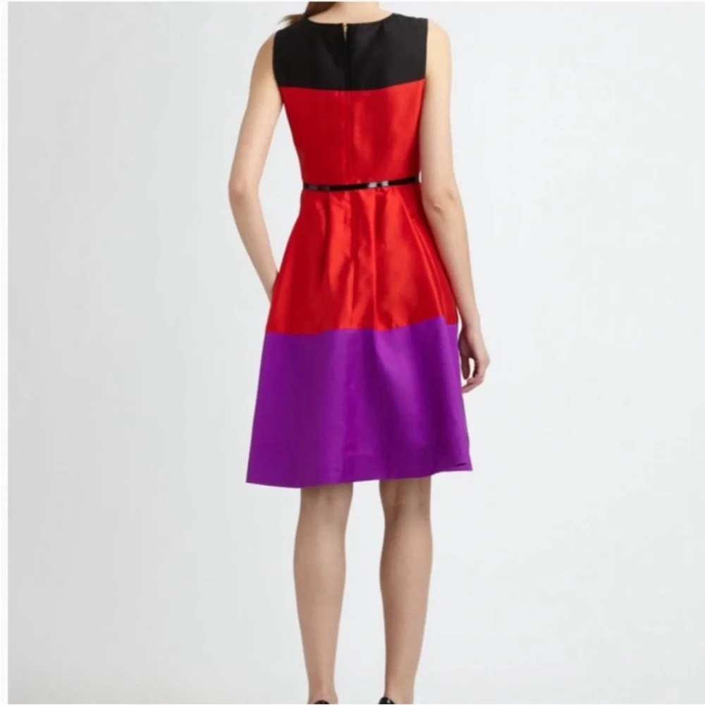 NWT Kate Spade Fit and Flare Colorblock Dress Sz 14 Zahara in play the wild card